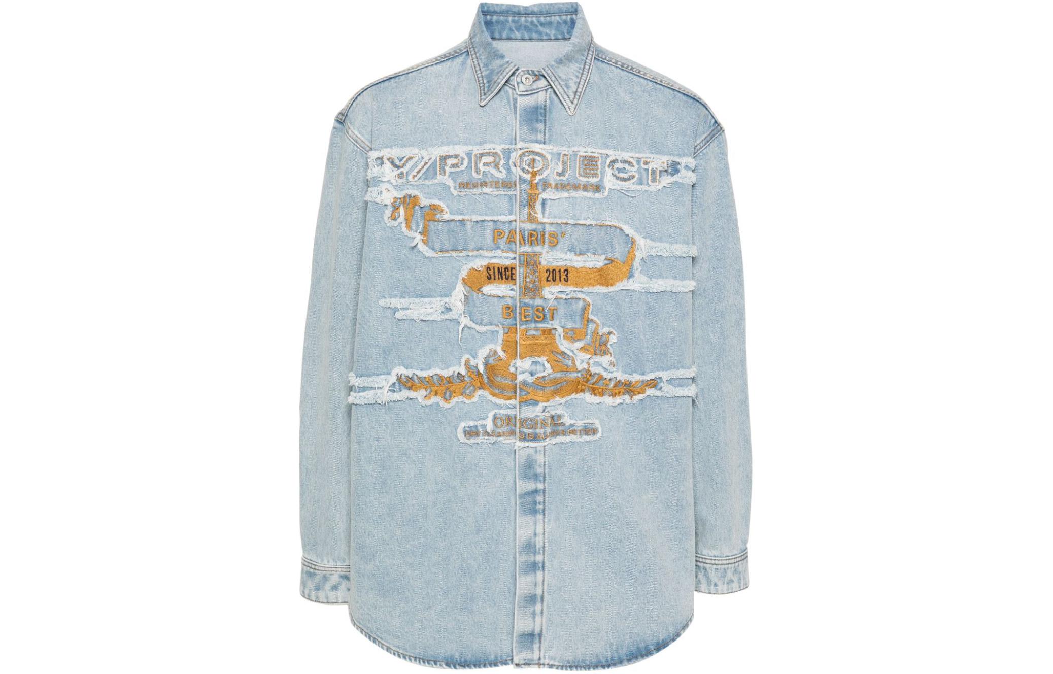 Y/Project Лучшая парижская джинсовая рубашка с заплатками, Ice Blue
Y/Project Лучшая парижская джинсовая рубашка с заплатками, Ice Blue