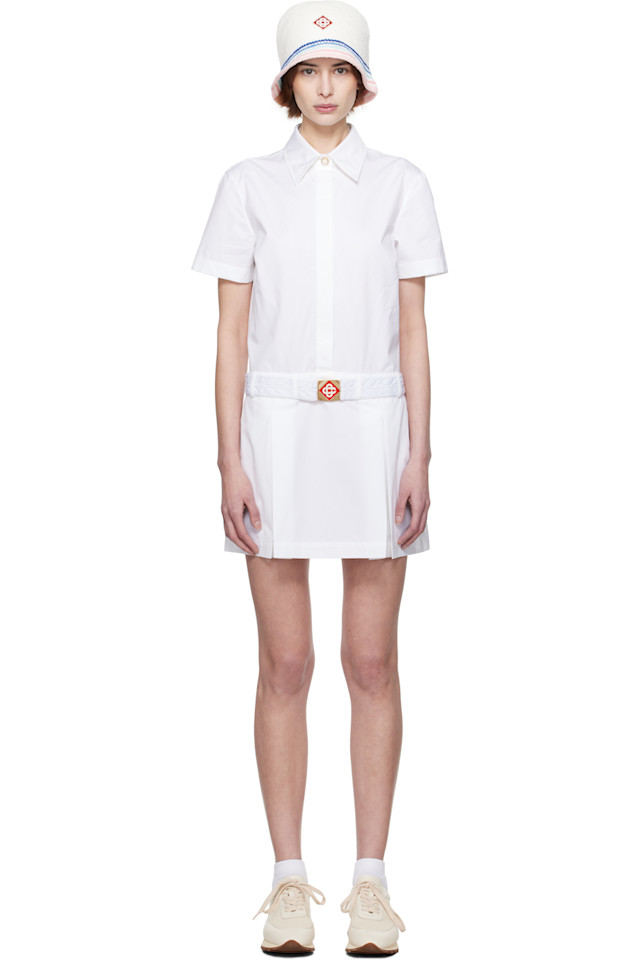 Плиссированное хлопковое теннисное мини-платье Casablanca, белый
Плиссированное хлопковое теннисное мини-платье Casablanca, белый