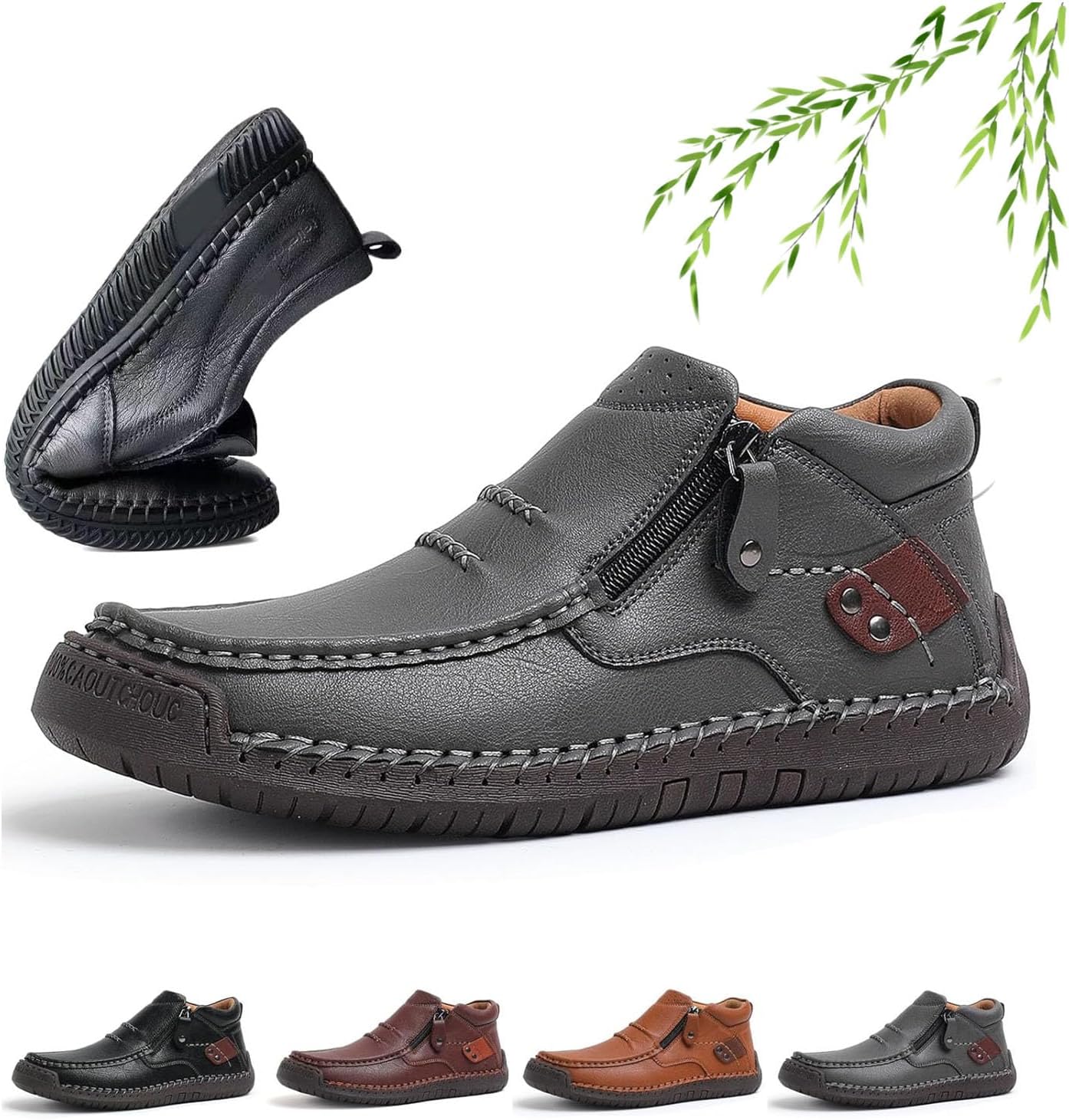 Мужские ботинки с боковой молнией, кожаные ручной работы на платформе, ботинки типа чукка на щиколотку, слипоны и лоферы для походов, вождения и как мокасины Noworfewer, серый
Мужские ботинки с боковой молнией, кожаные ручной работы на платформе, ботинки типа чукка на щиколотку, слипоны и лоферы для походов, вождения и как мокасины Noworfewer, серый