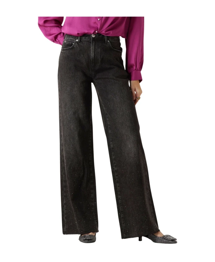 Джинсы свободного кроя с металлизированными стразами Catwalk Junkie, черный
Джинсы свободного кроя с металлизированными стразами Catwalk Junkie, черный