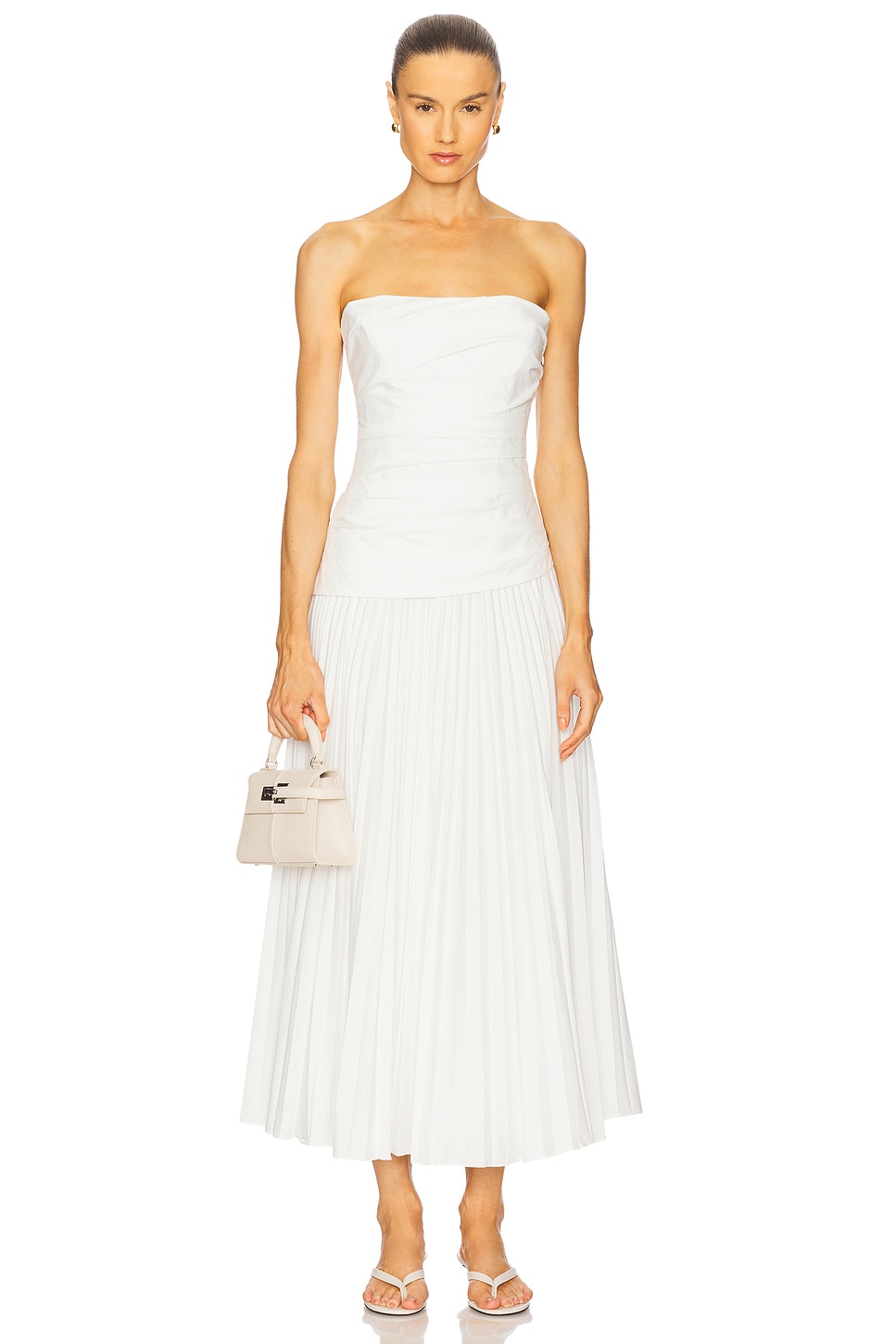 Arie платье-бюстье миди без бретелек Simkhai, white
Arie платье-бюстье миди без бретелек Simkhai, white