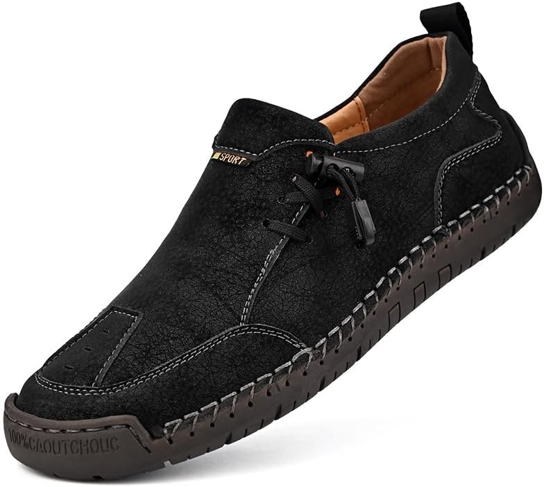 Мужские кожаные лоферы с ручной строчкой, шнуровкой, легкие, дышащие, с круглым носком, без застежки, плоские, чукка оксфорды, и прогулок Hhhchpm, черный
Мужские кожаные лоферы с ручной строчкой, шнуровкой, легкие, дышащие, с круглым носком, без застежки, плоские, чукка оксфорды, и прогулок Hhhchpm, черный