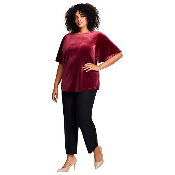 Женская футболка с запахом и вельветовыми рукавами plus size Avenue, Rich Burgundy
Женская футболка с запахом и вельветовыми рукавами plus size Avenue, Rich Burgundy