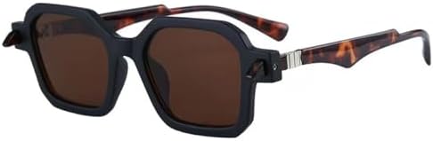 Ретро-очки квадратной формы для женщин, модные, двухцветные, с защитой от УФ-излучения UV400; мужские солнцезащитные очки в стиле панк с многоугольными заклепками MTZJH, Matte Black Tea
Ретро-очки квадратной формы для женщин, модные, двухцветные, с защитой от УФ-излучения UV400; мужские солнцезащитные очки в стиле панк с многоугольными заклепками MTZJH, Matte Black Tea