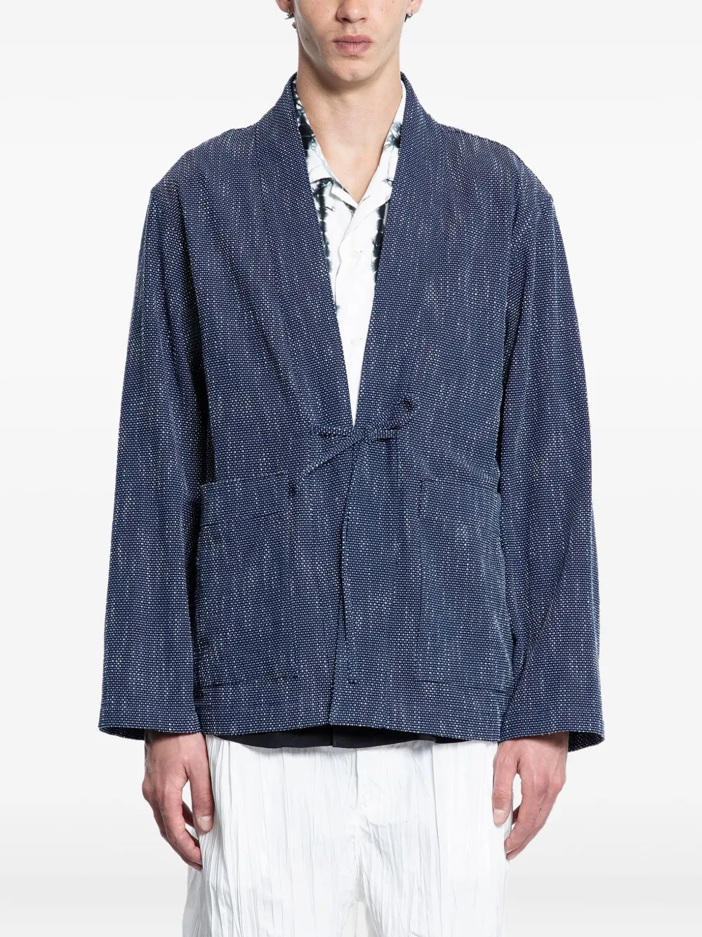 Хлопковая куртка Aizome Sashiko Noragi KUON, синий
Хлопковая куртка Aizome Sashiko Noragi KUON, синий