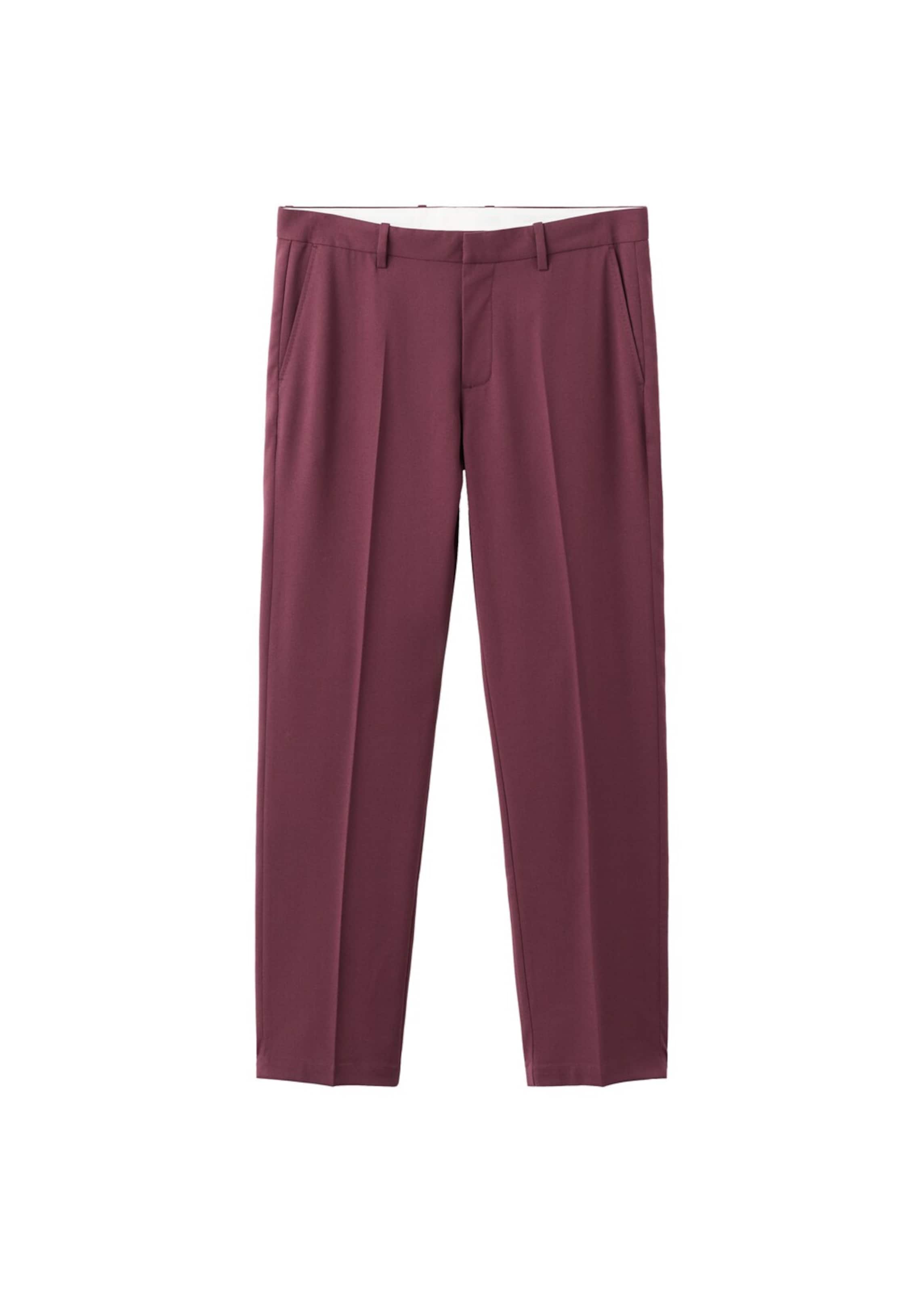 MANGO MAN Брюки плиссе 'Rock' в цвете бордо
MANGO MAN Брюки плиссе 'Rock' в цвете бордо