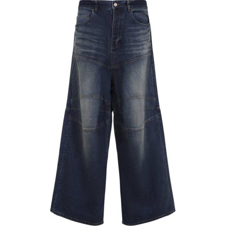 Джинсы-багги с нашивкой логотипа Balenciaga, синий
Джинсы-багги с нашивкой логотипа Balenciaga, синий