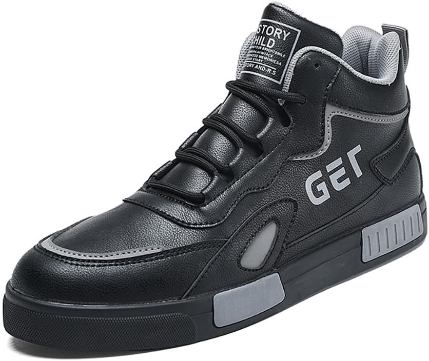 Мужские модные повседневные высокие кроссовки Mehlvdoy из искусственной кожи на шнуровке для скейтбординга и спорта, черный/серый
Мужские модные повседневные высокие кроссовки Mehlvdoy из искусственной кожи на шнуровке для скейтбординга и спорта, черный/серый