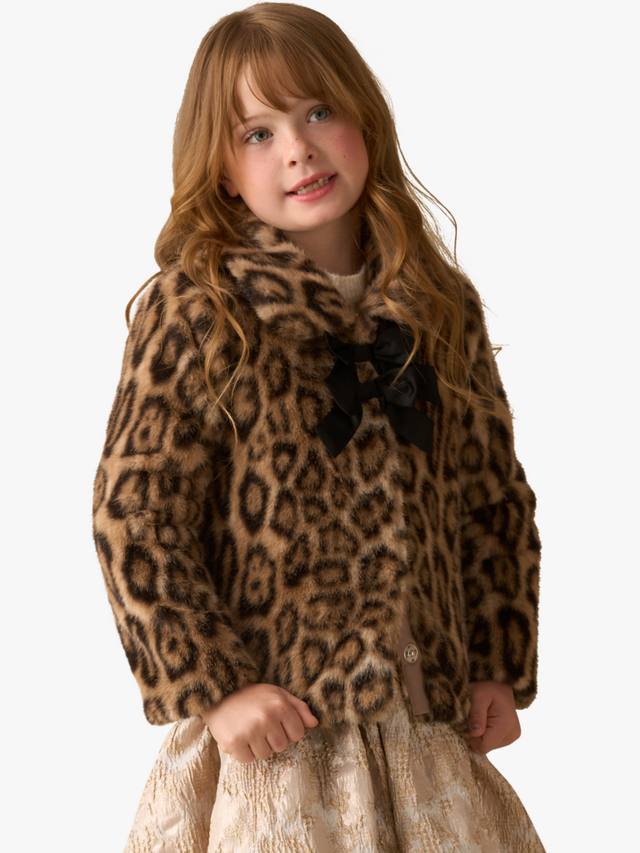 Детское пальто с бантом из леопардового меха Angel & Rocket, Brown
Детское пальто с бантом из леопардового меха Angel & Rocket, Brown