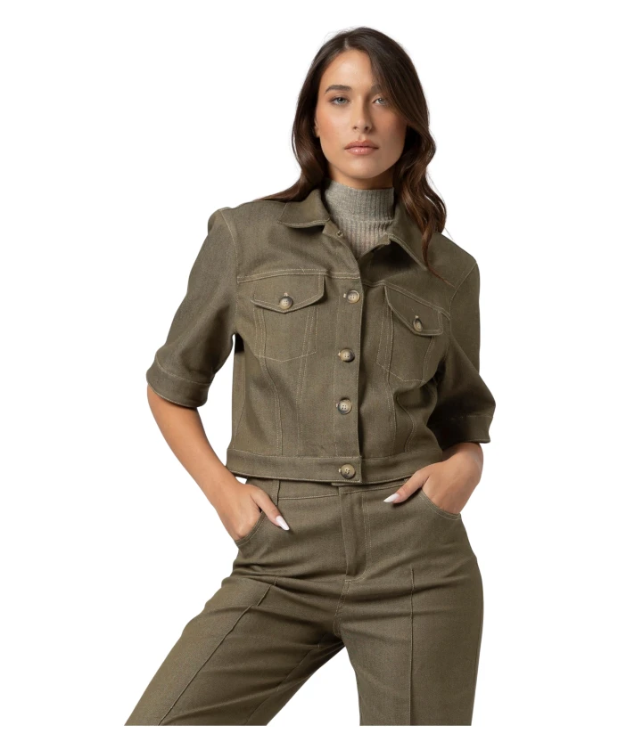 Короткая куртка с планкой на пуговицах Kocca, зеленый
Короткая куртка с планкой на пуговицах Kocca, зеленый