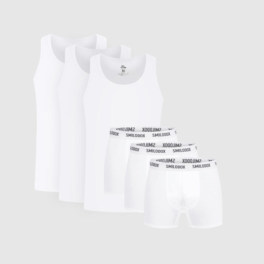 SMILODOX Мужские боксеры и майки (3 шт.) из модала белого цвета
SMILODOX Мужские боксеры и майки (3 шт.) из модала белого цвета