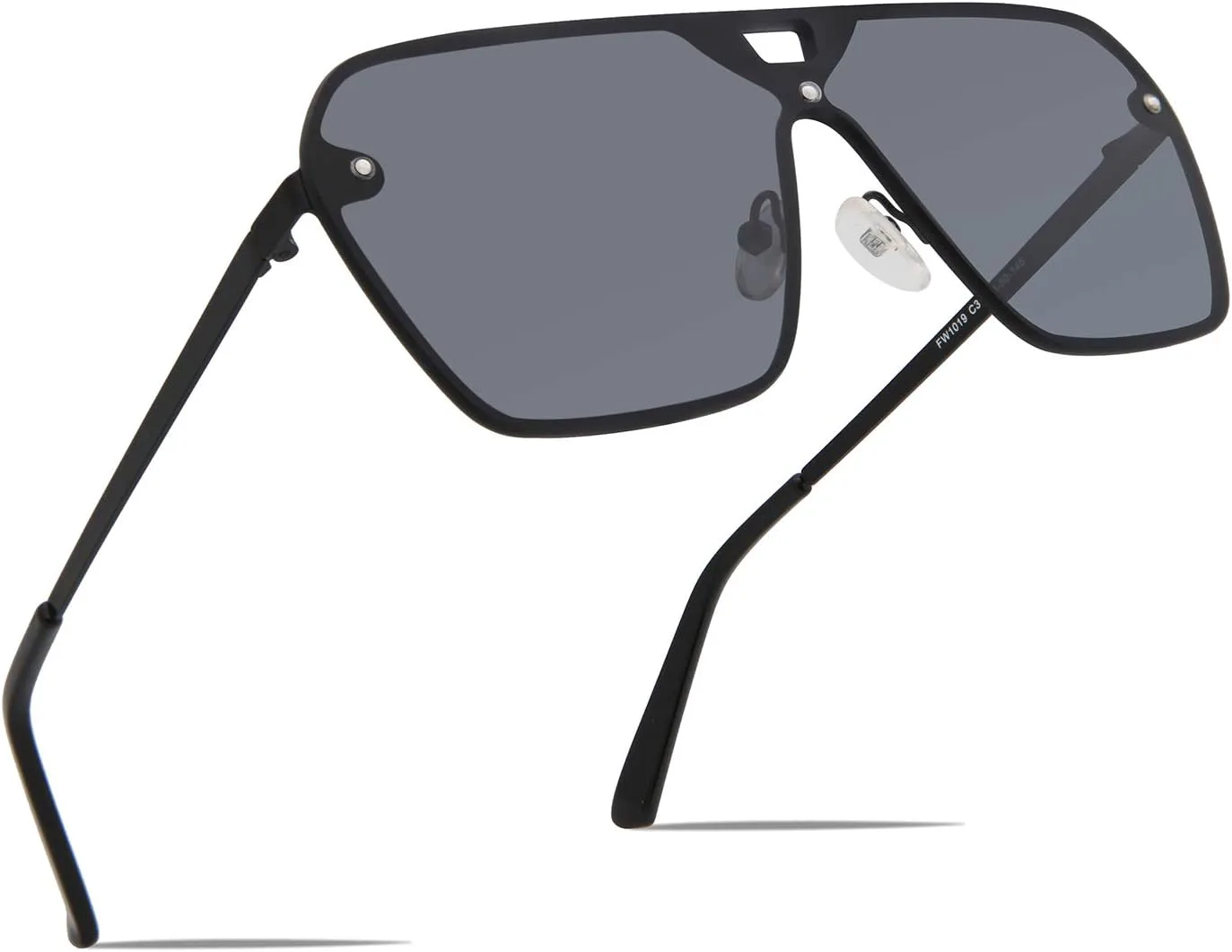 Безободковые зеркальные солнцезащитные очки большого размера, цельные, без оправы, для мужчин и женщин, FW1019 C3-BLACK, стандартный размер FaceWear, C3-black
Безободковые зеркальные солнцезащитные очки большого размера, цельные, без оправы, для мужчин и женщин, FW1019 C3-BLACK, стандартный размер FaceWear, C3-black