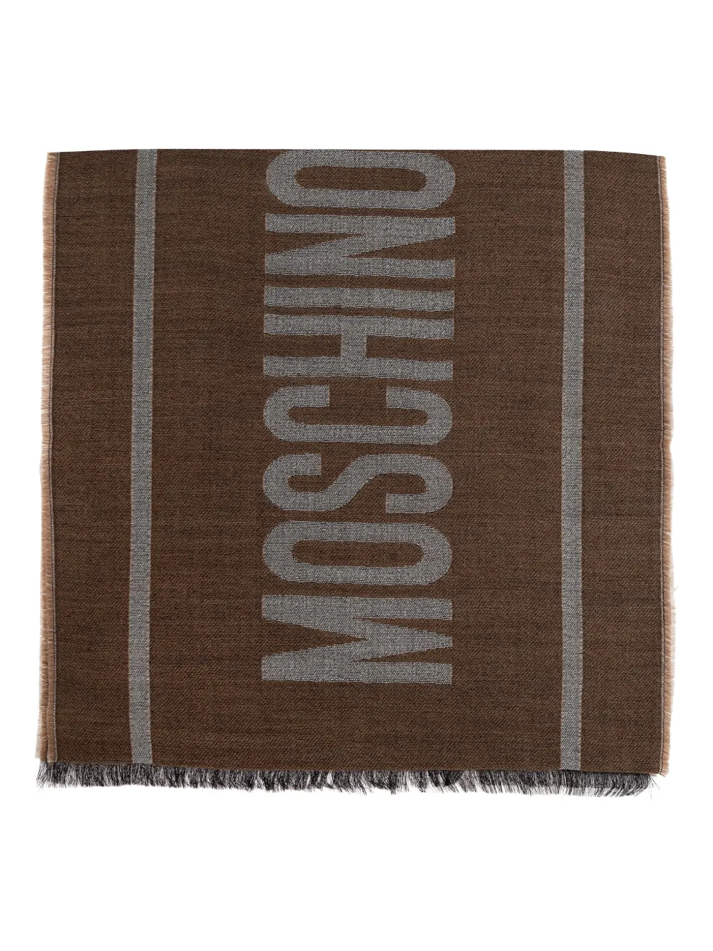Шерстяной шарф с логотипом Moschino, коричневый
Шерстяной шарф с логотипом Moschino, коричневый