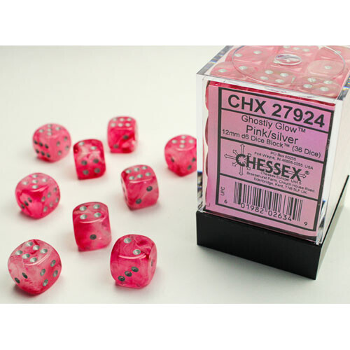 Аксессуары Chessex Chessex 12mm d6 Set: Ghostly Glow - Pink w/ Silver (36)
Аксессуары Chessex Chessex 12mm d6 Set: Ghostly Glow - Pink w/ Silver (36)