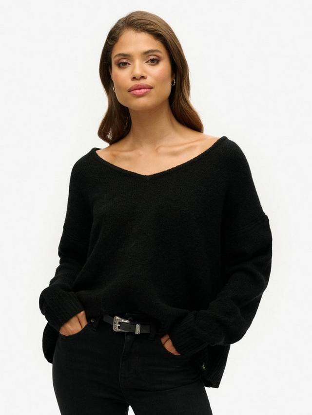 Джемпер с v-образным вырезом большого размера Superdry, черный
Джемпер с v-образным вырезом большого размера Superdry, черный