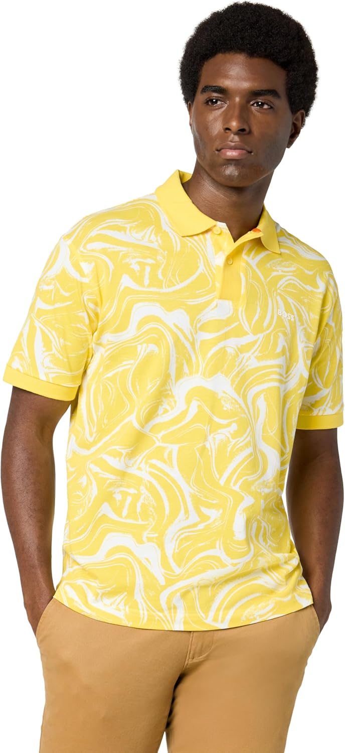 BOSS Мужская поло с принтом из хлопка с коротким рукавом, Yellow Paisley, Желтый, BOSS Мужская поло с принтом из хлопка с коротким рукавом, Yellow Paisley
BOSS Мужская поло с принтом из хлопка с коротким рукавом, Yellow Paisley, Желтый, BOSS Мужская поло с принтом из хлопка с коротким рукавом, Yellow Paisley