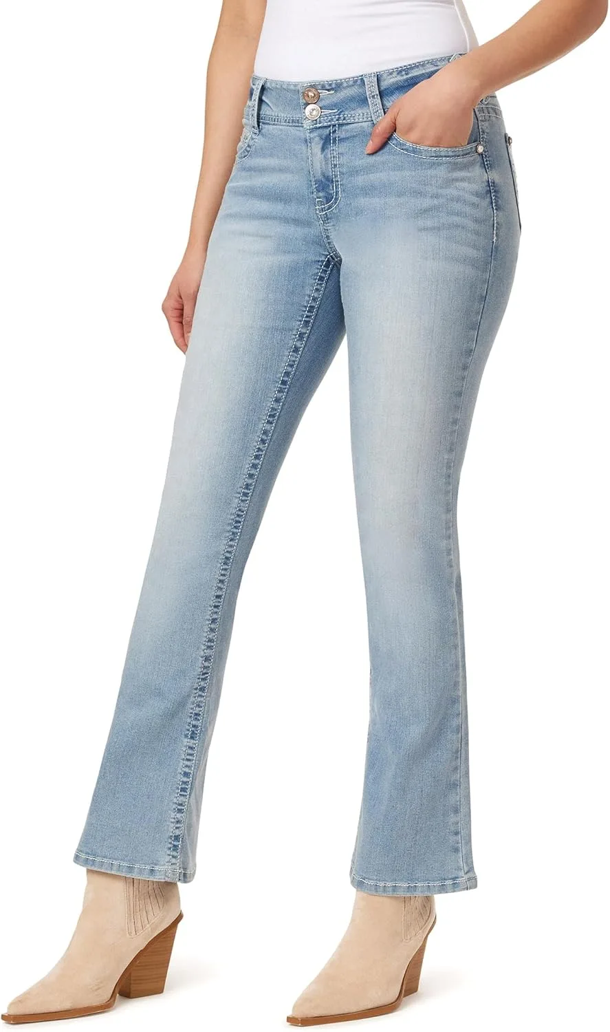 Джинсы WallFlower Bootcut для женщин, Luscious Curvy Fit, с карманом Bling, Mid-Rise, Insta Stretch
Джинсы WallFlower Bootcut для женщин, Luscious Curvy Fit, с карманом Bling, Mid-Rise, Insta Stretch