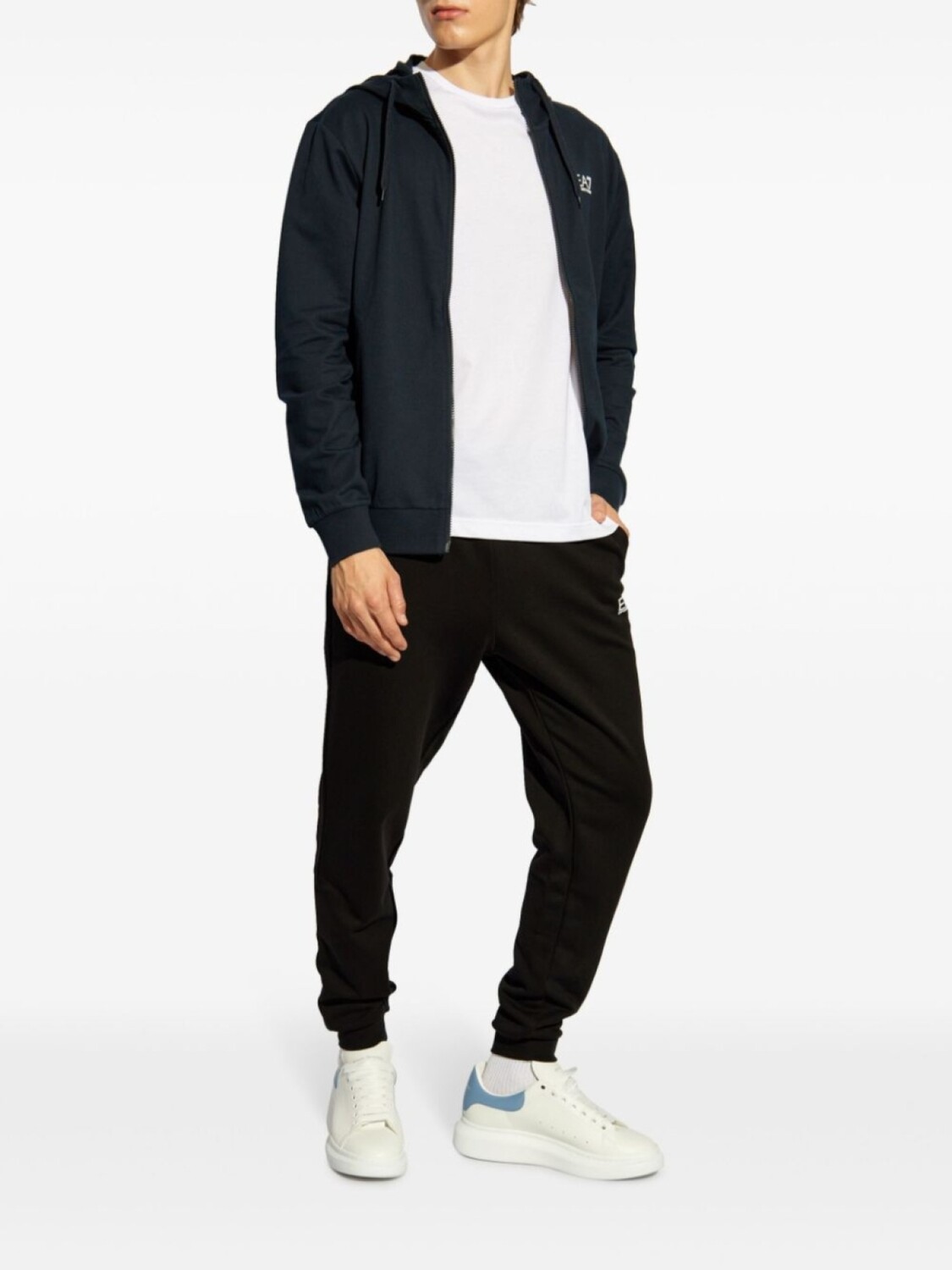 Ea7 Emporio Armani хлопковая толстовка с капюшоном на молнии, синий
Ea7 Emporio Armani хлопковая толстовка с капюшоном на молнии, синий