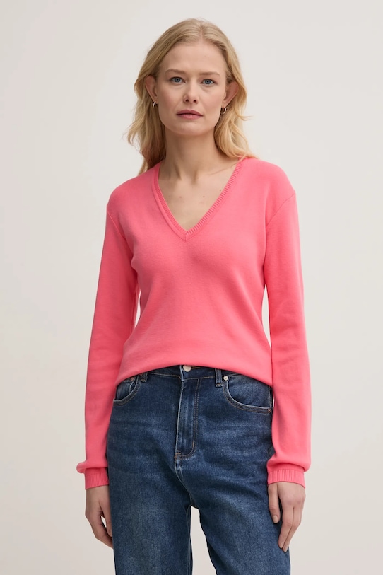 Хлопковый свитер United Colors Of Benetton, розовый
Хлопковый свитер United Colors Of Benetton, розовый