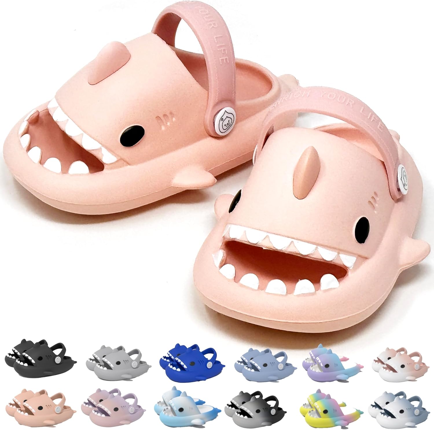 Сланцы allgala Shark с задником, противоскользящие, с открытым носком, для мальчиков и девочек, для дома и улицы, удобные, с мягкой толстой подошвой, милым мультяшным дизайном, пляжные и для бассейна, розовый
Сланцы allgala Shark с задником, противоскользящие, с открытым носком, для мальчиков и девочек, для дома и улицы, удобные, с мягкой толстой подошвой, милым мультяшным дизайном, пляжные и для бассейна, розовый