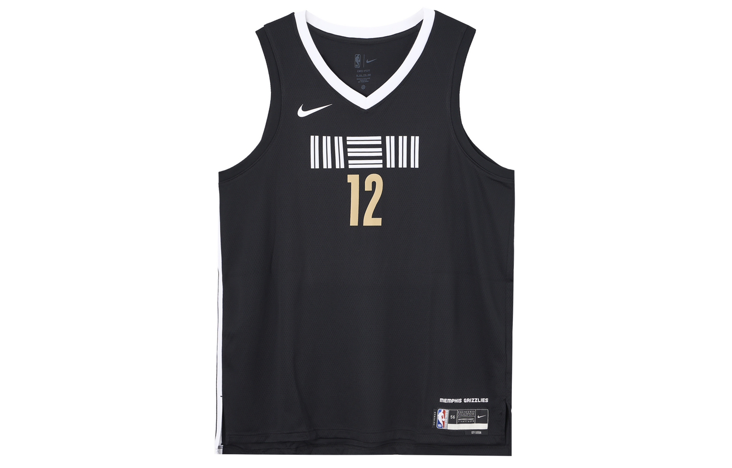 Футболка Memphis Grizzlies City Edition 2023/24 мужская Dri FIT NBA Swingman Nike, черно-белая 
Футболка Memphis Grizzlies City Edition 2023/24 мужская Dri FIT NBA Swingman Nike, черно-белая