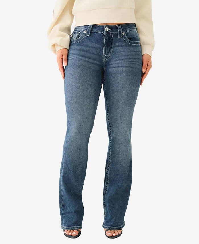Женские джинсы Becca Crystal Wing Flap Bootcut True Religion, синий 
Женские джинсы Becca Crystal Wing Flap Bootcut True Religion, синий