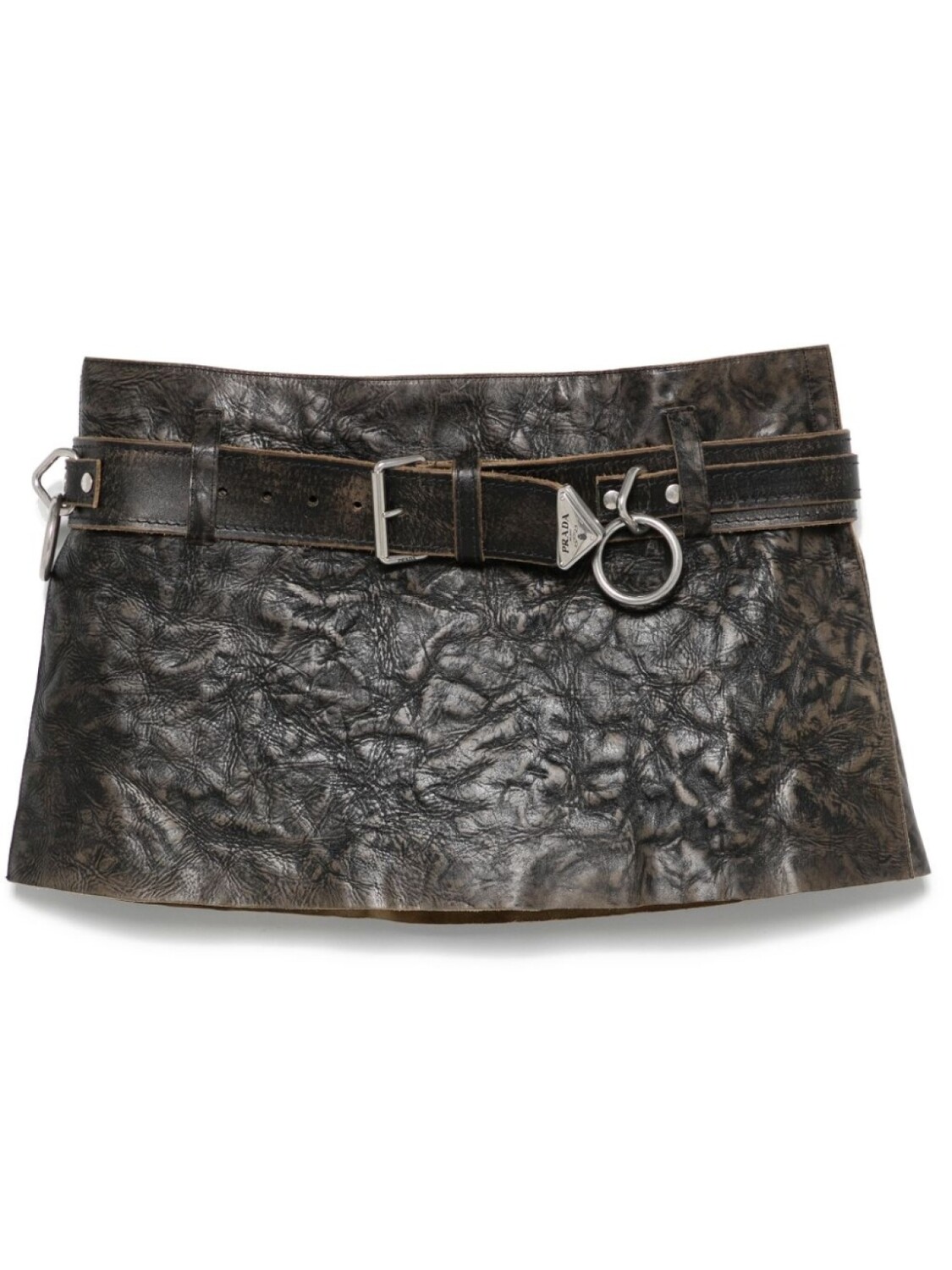 Prada кожаная юбка мини, черный
Prada кожаная юбка мини, черный