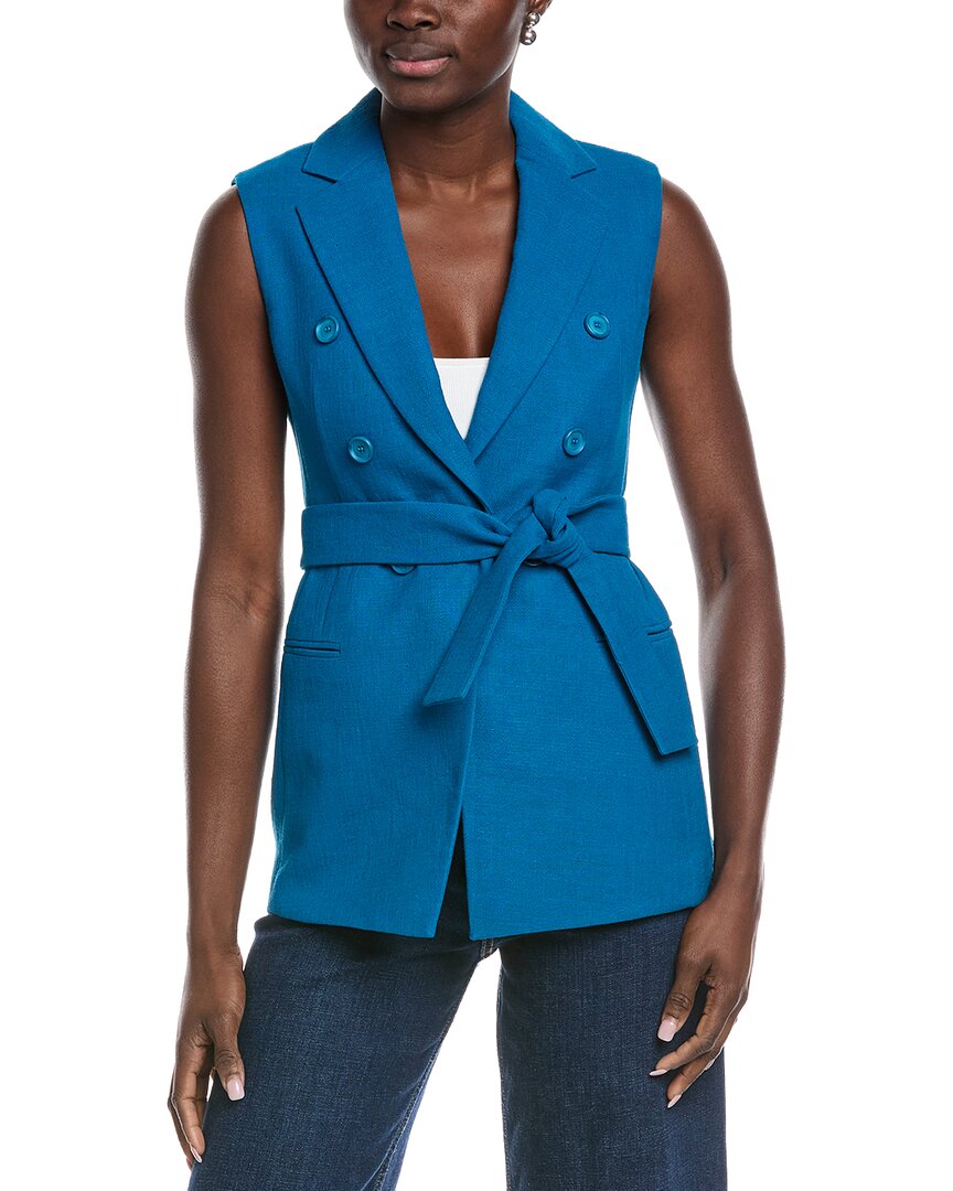 Жилет Akris Georgia из смеси льна и шерсти, синий
Жилет Akris Georgia из смеси льна и шерсти, синий