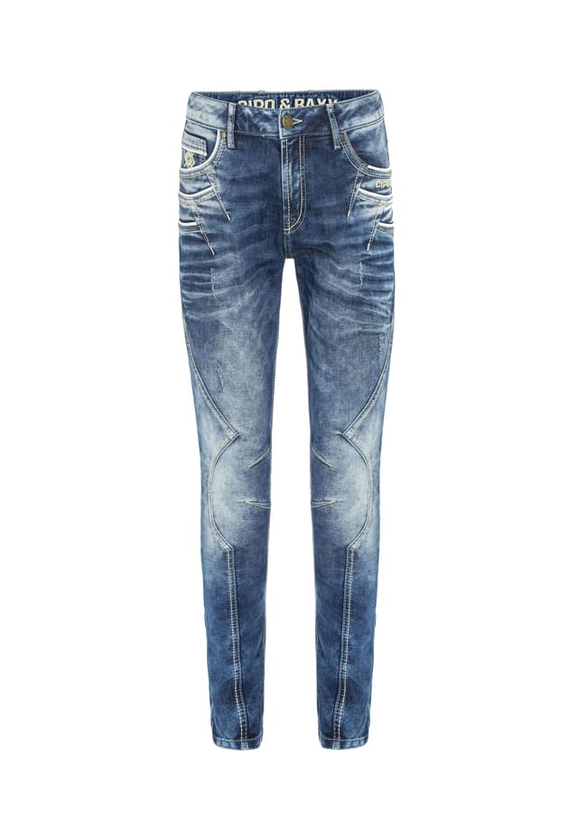 Джинсы с модными декоративными швами Cipo & Baxx, синий
Джинсы с модными декоративными швами Cipo & Baxx, синий