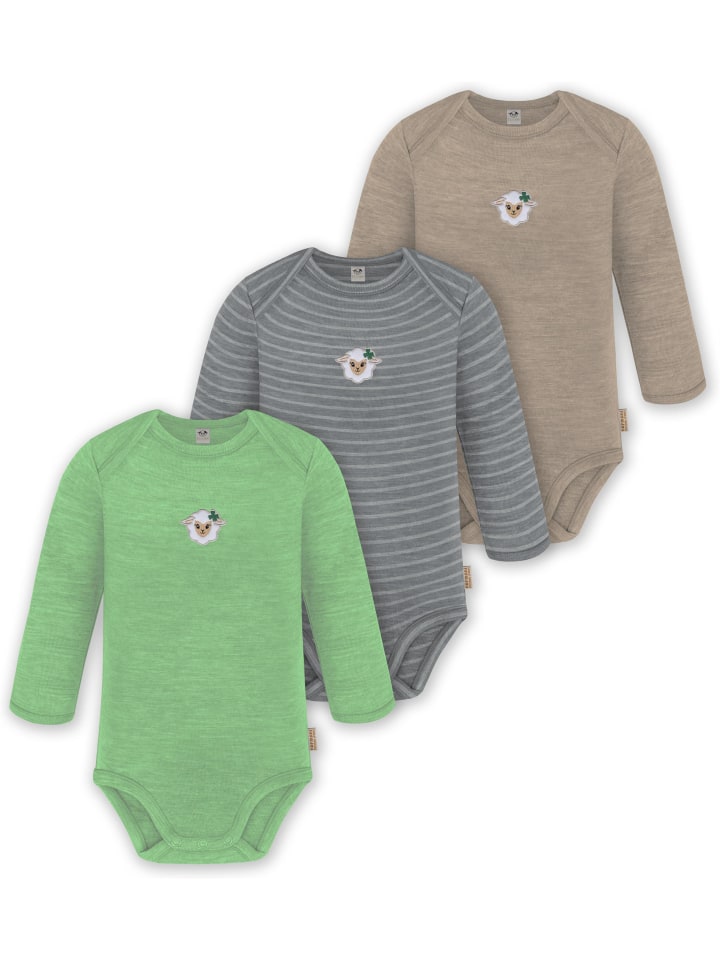 Normani Outdoor Sports Комплект из 3 детских боди с длинными рукавами из мериносовой шерсти, цвет Окленд, бежевый/серый/зеленый
Normani Outdoor Sports Комплект из 3 детских боди с длинными рукавами из мериносовой шерсти, цвет Окленд, бежевый/серый/зеленый