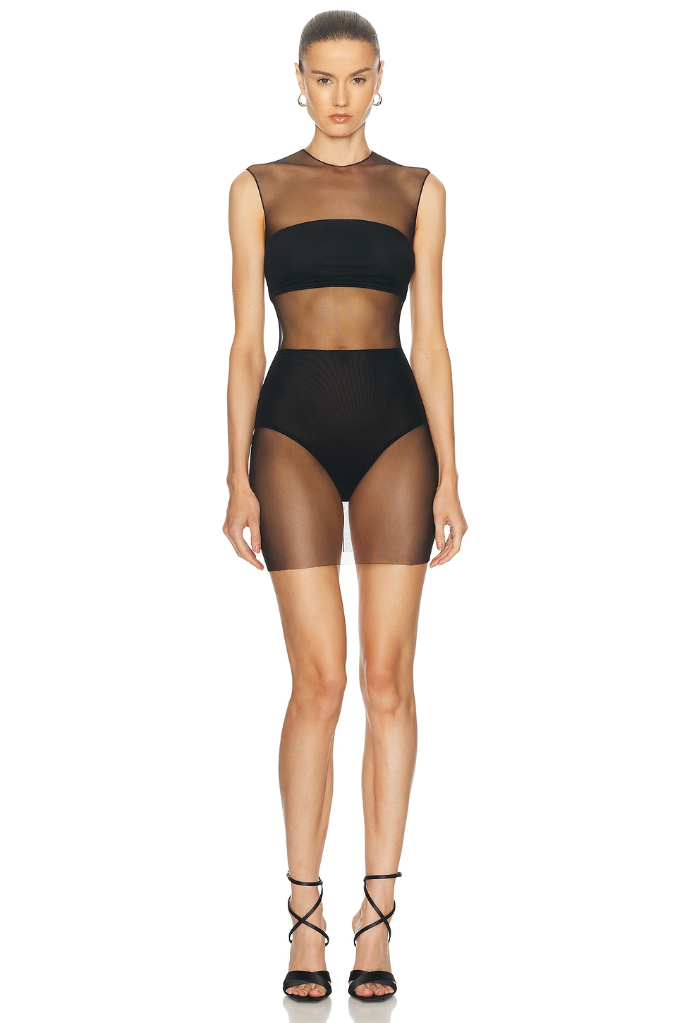 Сетчатое мини-платье Alex Perry, черный
Сетчатое мини-платье Alex Perry, черный