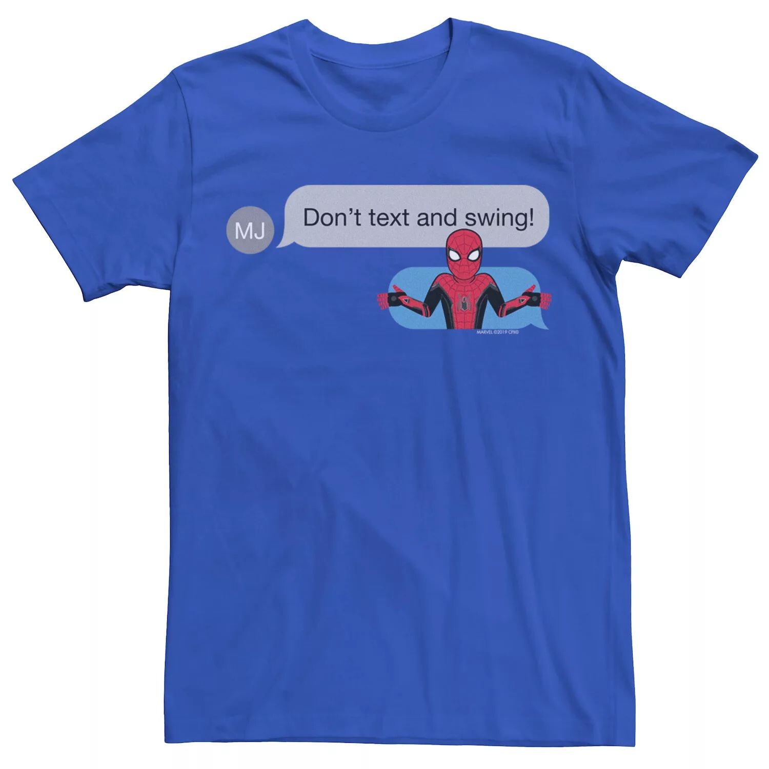 Мужская футболка Marvel Spider-Man вдали от дома с рисунком «Не пиши и не качай» MJ
Мужская футболка Marvel Spider-Man вдали от дома с рисунком «Не пиши и не качай» MJ