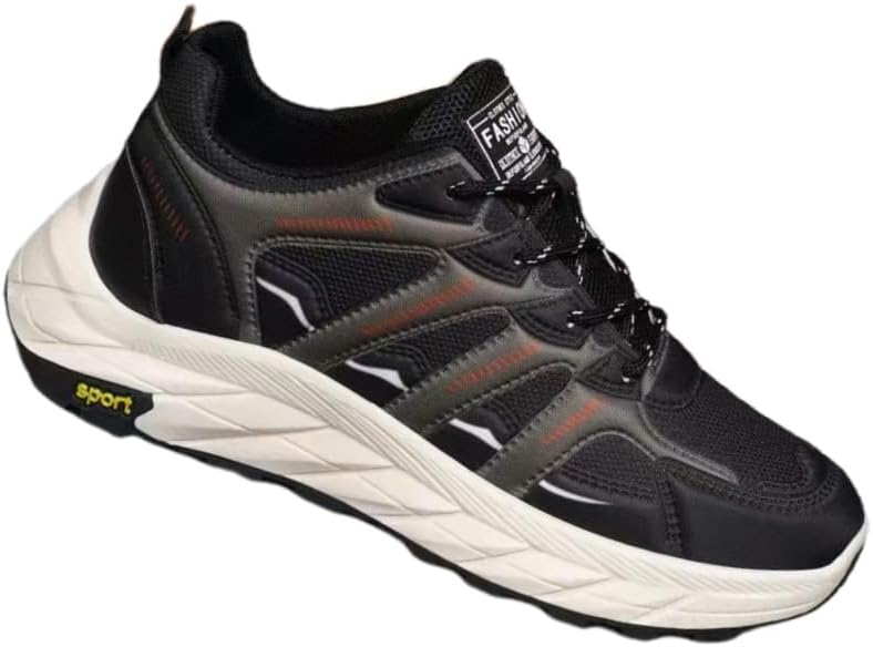 Мужские стильные спортивные кроссовки с толстой подошвой и прочной резиновой подошвой - дышащий верх из сетки и синтетического материала, низкий дизайн на шнуровке, подходят для фитнеса, повседневной носки и активного отдыха Fmshi, черный
Мужские стильные спортивные кроссовки с толстой подошвой и прочной резиновой подошвой - дышащий верх из сетки и синтетического материала, низкий дизайн на шнуровке, подходят для фитнеса, повседневной носки и активного отдыха Fmshi, черный