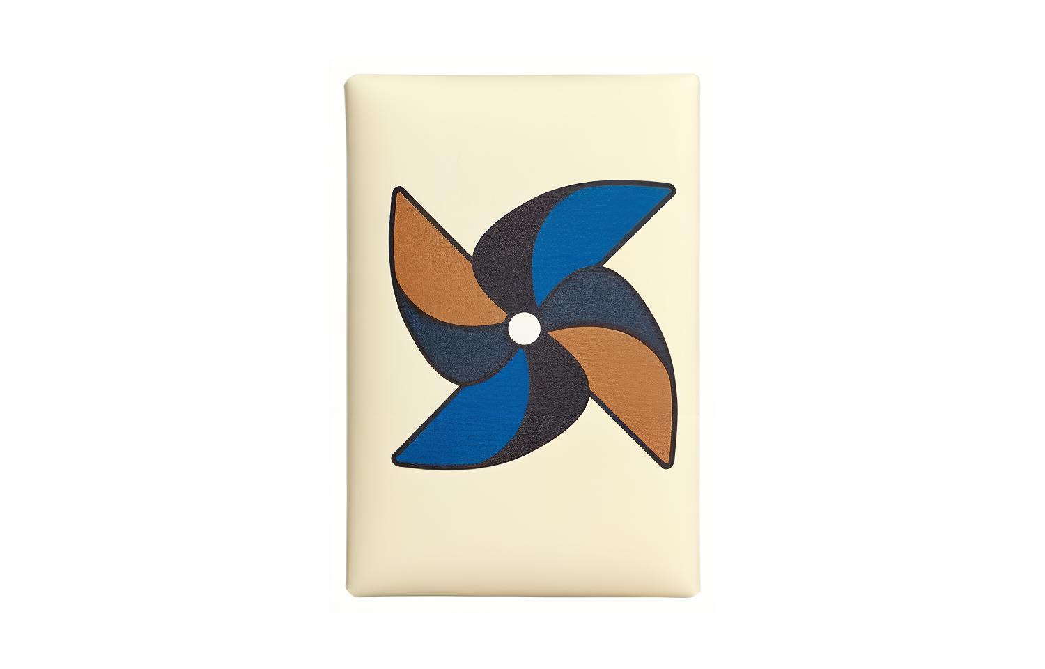 Кардхолдер Calvi Duo из кожи Swift женский серый белый и французский синий HERMES 
Кардхолдер Calvi Duo из кожи Swift женский серый белый и французский синий HERMES