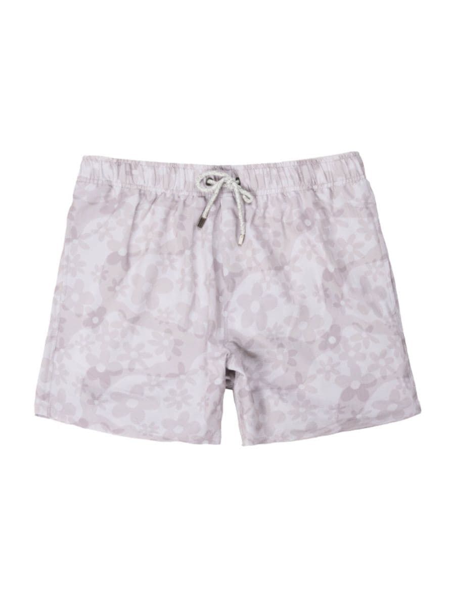 Плавки-шорты с цветочным принтом и сеткой-стрейч для волейбола Vintage Summer, желто-коричневый 
Плавки-шорты с цветочным принтом и сеткой-стрейч для волейбола Vintage Summer, желто-коричневый