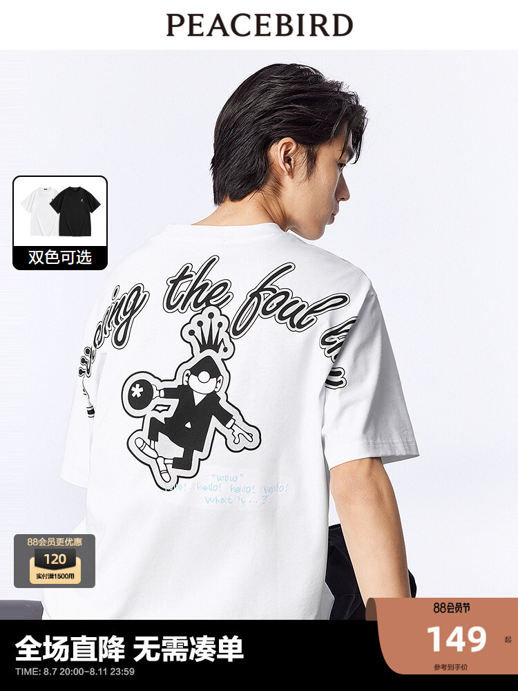 Футболка мужская Peacebird с принтом на спине, черный
Футболка мужская Peacebird с принтом на спине, черный