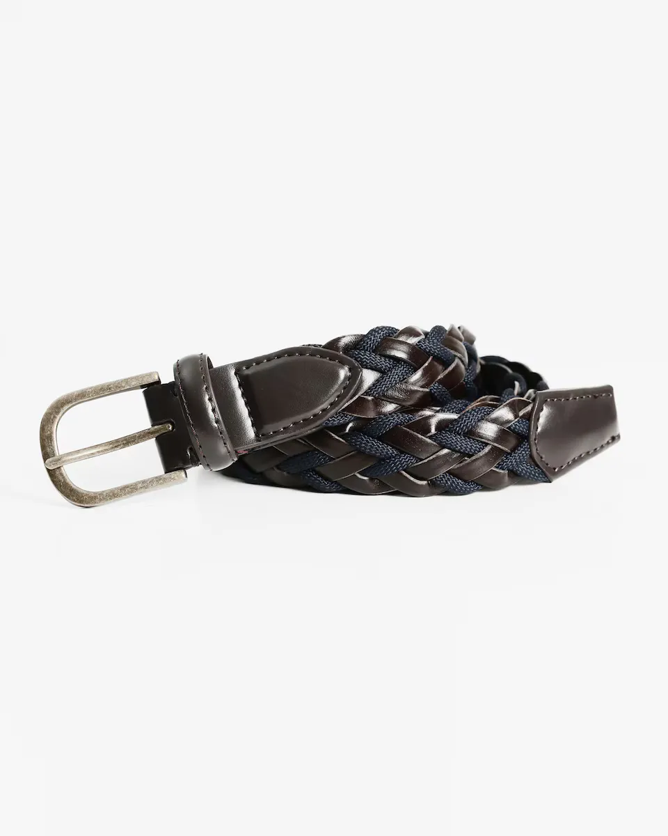 Мужской двухцветный плетеный кожаный ремень PuroEgo, темно-коричневый
Мужской двухцветный плетеный кожаный ремень PuroEgo, темно-коричневый