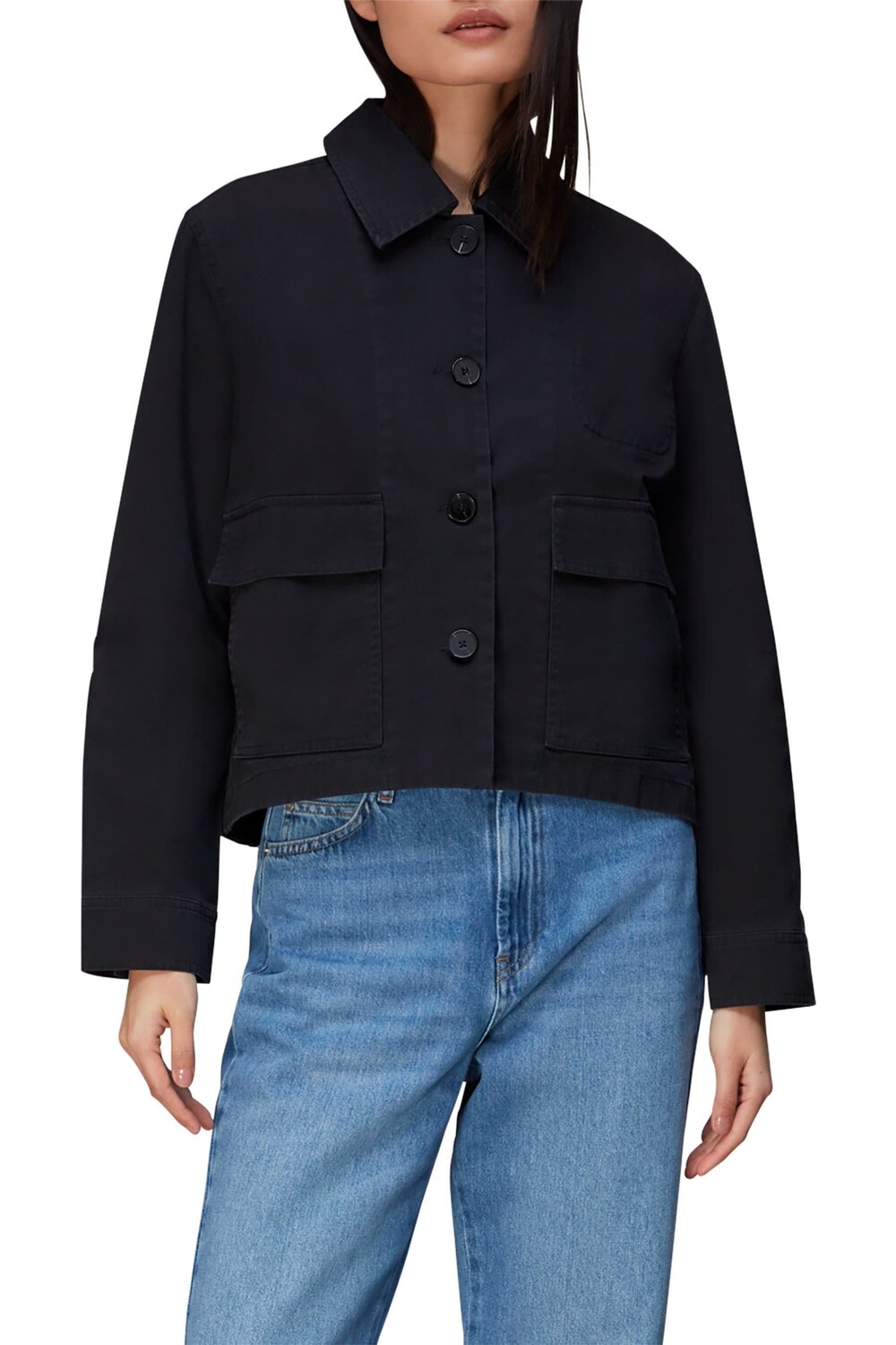 Серая повседневная куртка Whistle в практичном стиле Whistles, серый 
Серая повседневная куртка Whistle в практичном стиле Whistles, серый