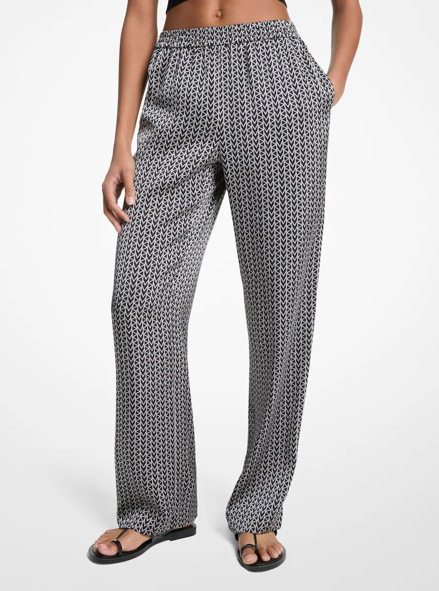 Широкие женские брюки с принтом логотипов Michael Michael Kors, черный
Широкие женские брюки с принтом логотипов Michael Michael Kors, черный