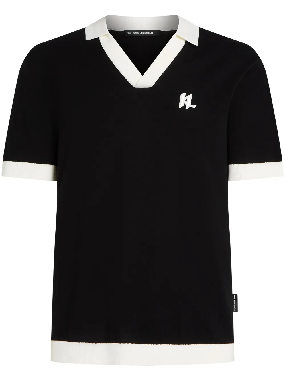 Футболка поло с контрастной отделкой KARL LAGERFELD, черный
Футболка поло с контрастной отделкой KARL LAGERFELD, черный