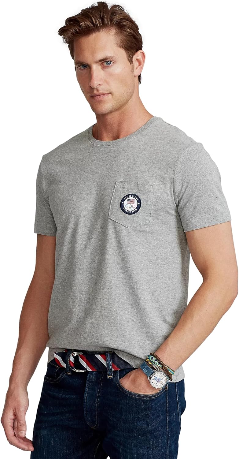 Мужская футболка с карманом от POLO RALPH LAUREN, официальный экипировщик олимпийской сборной США, Grey, Серый, Мужская футболка с карманом от POLO RALPH LAUREN, официальный экипировщик олимпийской сборной США, Grey
Мужская футболка с карманом от POLO RALPH LAUREN, официальный экипировщик олимпийской сборной США, Grey, Серый, Мужская футболка с карманом от POLO RALPH LAUREN, официальный экипировщик олимпийской сборной США, Grey