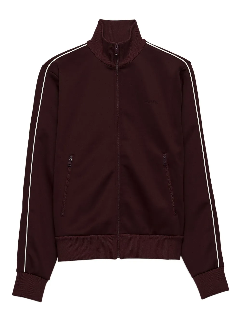 Спортивная толстовка на молнии с полосками Prada, красный
Спортивная толстовка на молнии с полосками Prada, красный