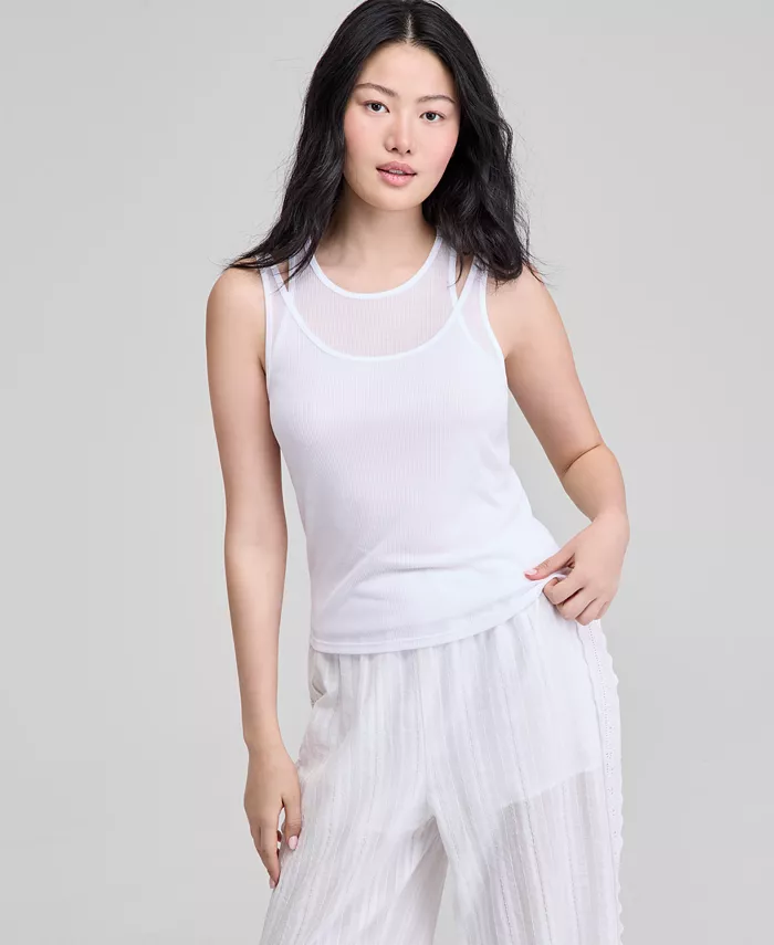 Женский топ с двойным слоем ткани и круглым вырезом And Now This, белый
Женский топ с двойным слоем ткани и круглым вырезом And Now This, белый