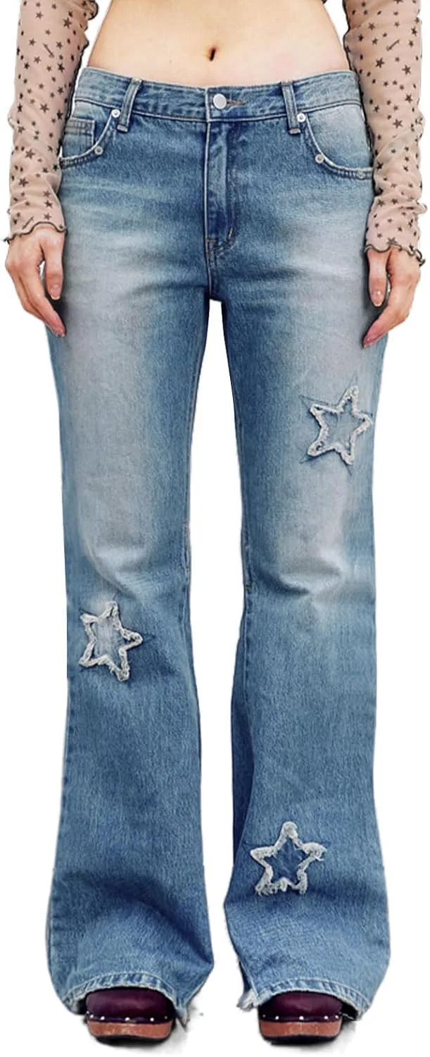 Женские джинсы low rise baggy с вышивкой звезд Djeanxa
Женские джинсы low rise baggy с вышивкой звезд Djeanxa