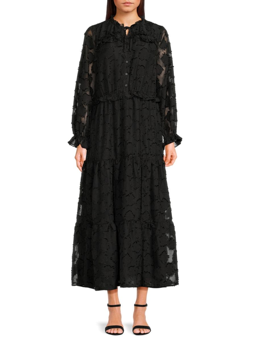 Фактурное платье-миди Saks Fifth Avenue, черный
Фактурное платье-миди Saks Fifth Avenue, черный