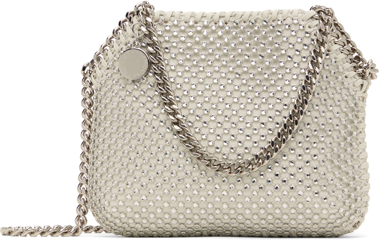 Белая мини-сумка Falabella Crystal Mesh Stella McCartney, Белый, Белая мини-сумка Falabella Crystal Mesh Stella McCartney
Белая мини-сумка Falabella Crystal Mesh Stella McCartney, Белый, Белая мини-сумка Falabella Crystal Mesh Stella McCartney