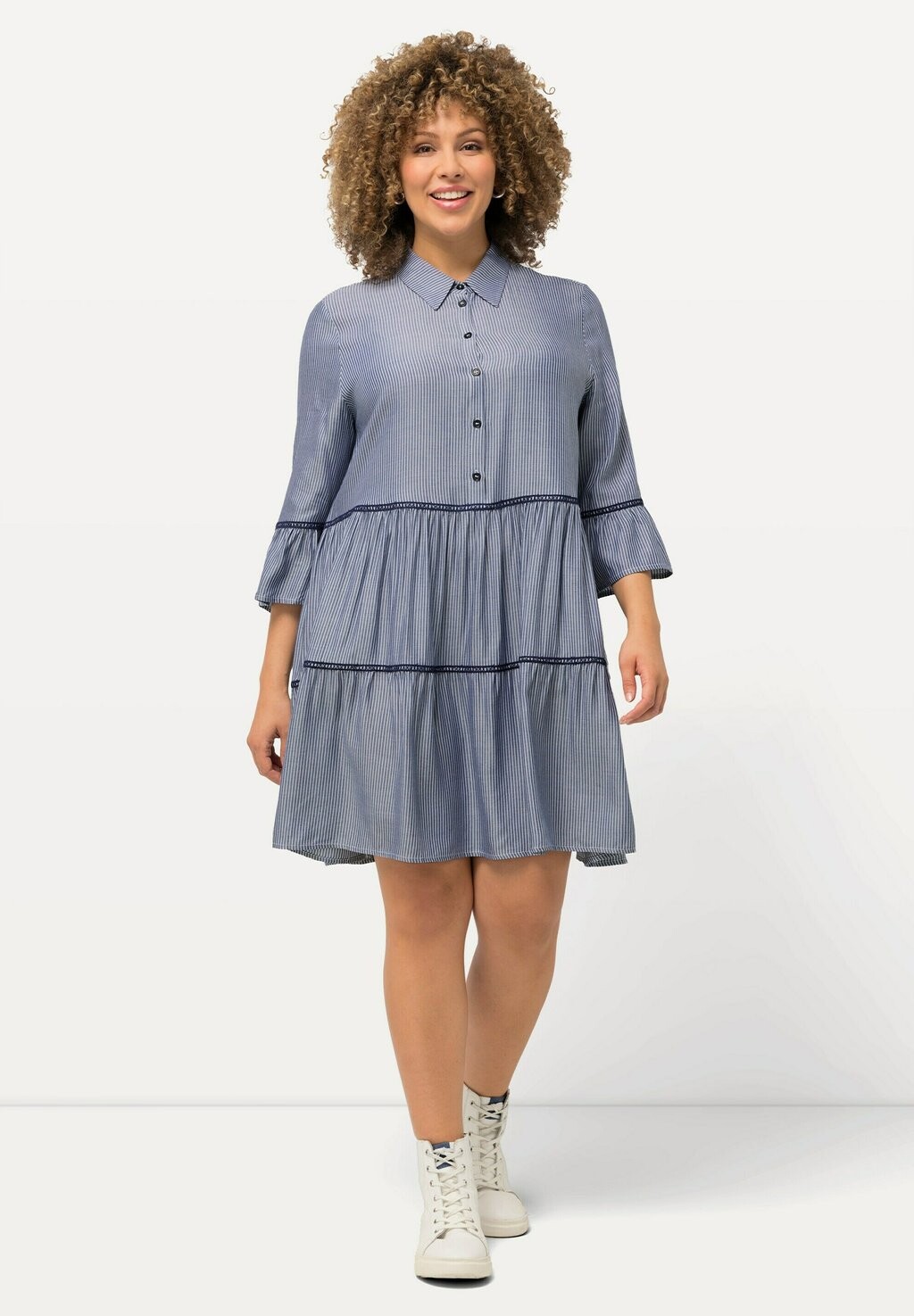 Платье-блузка Ulla Popken, сине-серый
Платье-блузка Ulla Popken, сине-серый