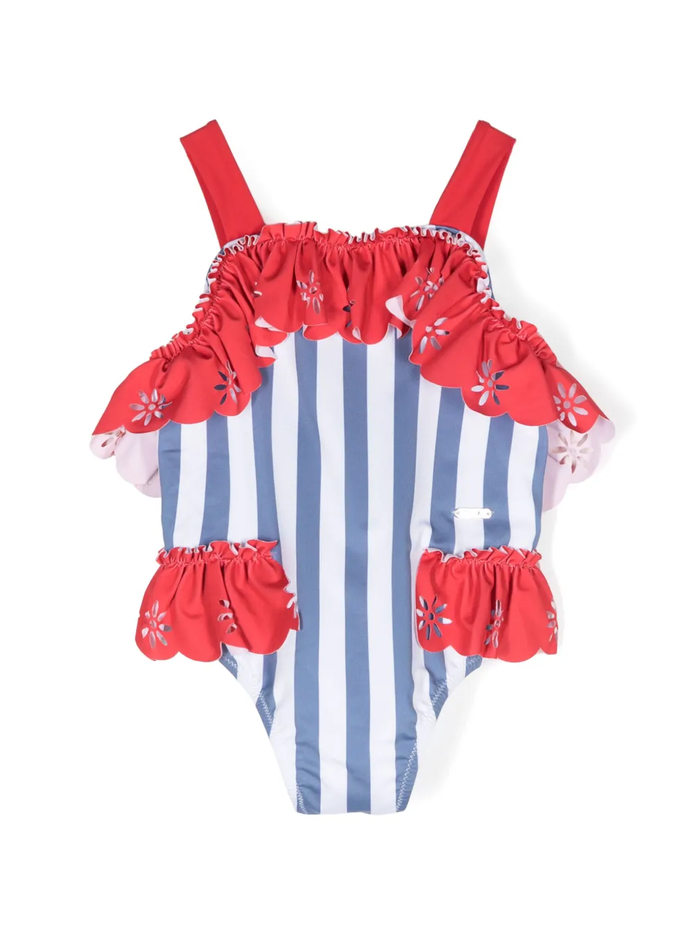 Купальник в полоску с оборками Patachou, синий
Купальник в полоску с оборками Patachou, синий