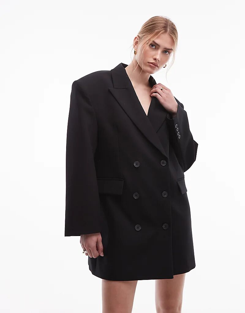 Двубортное платье-блейзер ASOS DESIGN черного цвета
Двубортное платье-блейзер ASOS DESIGN черного цвета