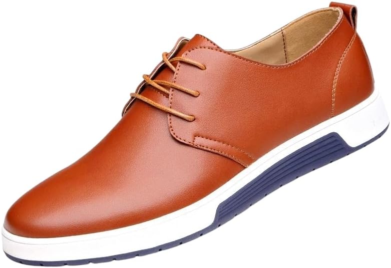 Мужские кожаные туфли большого размера - модные повседневные деловые с дизайном для работы и повседневной носки Hoalox, коричневый
Мужские кожаные туфли большого размера - модные повседневные деловые с дизайном для работы и повседневной носки Hoalox, коричневый